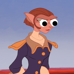 an image of Captain Amelia from the Disney film Treasure Planet
