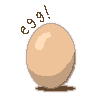 egg badge with an egg