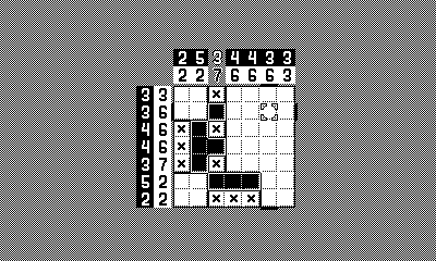 A 6x6 Juxtagram grid that has been partially completed. No image has started to take shape yet.