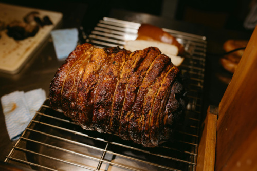 a photograph of a slightly charred hunk of meat, which Skep assumes is pork because the people who did the stock imagery don’t say, sitting on top of a grill