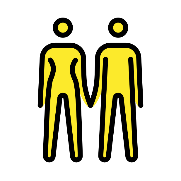 woman and man holding hands emoji